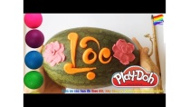 Khắc dưa hấu Tết, viết thư pháp chữ Lộc trên dưa hấu | Đất nặn Playdoh | Bibabibo channel Khắc dưa hấu Tết, viết thư pháp chữ Lộc trên dưa hấu | Đất nặn Playdoh | Bibabibo channel