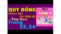 Vở Bài Tập Toán 4 Tập 2 Bài 104 Trang 23 và 24 - Quy Đồng Mẫu Số Các Phân Số Vở Bài Tập Toán 4 Tập 2 Bài 104 Trang 23 và 24 - Quy Đồng Mẫu Số Các Phân Số