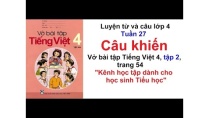 Luyện từ và câu lớp 4 - Tuần 27 - Vở bài tập tiếng việt 4 trang 54 Luyện từ và câu lớp 4 - Tuần 27 - Vở bài tập tiếng việt 4 trang 54