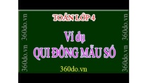 Toán lớp 4 - Chủ đề Phân số. Bài 8: Ví dụ về Quy Đồng Mẫu Số (tt) Toán lớp 4 - Chủ đề Phân số. Bài 8: Ví dụ về Quy Đồng Mẫu Số (tt)