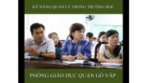CHUYÊN ĐỀ: KỸ NĂNG QUẢN LÝ TRONG TRƯỜNG HỌC - PHÒNG GIÁO DỤC QUẬN GÒ VẤP CHUYÊN ĐỀ: KỸ NĂNG QUẢN LÝ TRONG TRƯỜNG HỌC - PHÒNG GIÁO DỤC QUẬN GÒ VẤP