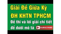 ĐỀ 5: GIỮA KỲ ĐẠI SỐ TUYẾN TÍNH - ĐẠI HỌC KHOA HỌC TỰ NHIÊN TPHCM (P.1) ĐỀ 5: GIỮA KỲ ĐẠI SỐ TUYẾN TÍNH - ĐẠI HỌC KHOA HỌC TỰ NHIÊN TPHCM (P.1)