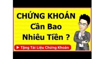 CHƠI CHỨNG KHOÁN CẦN BAO NHIÊU TIỀN? 1 triệu? 10 triệu? CHƠI CHỨNG KHOÁN CẦN BAO NHIÊU TIỀN? 1 triệu? 10 triệu?