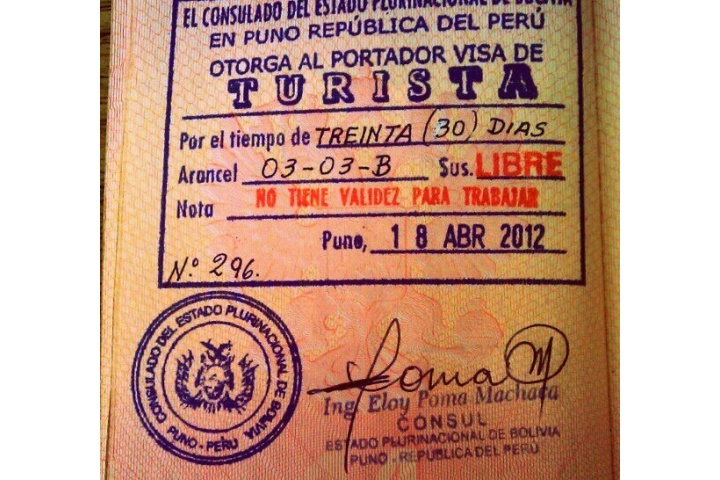 Bolivia Visa