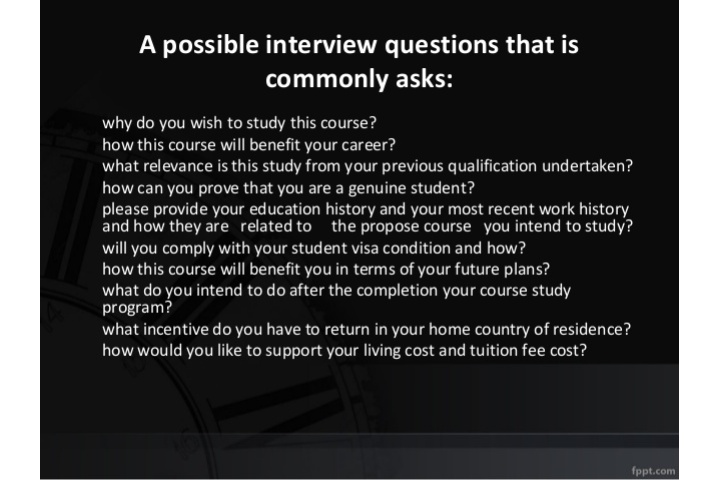 TIPS FOR STUDENT VISA INTERVIEW TIPS FOR STUDENT VISA INTERVIEW
