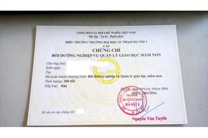 LỚP CHỨNG CHỈ QUẢN LÝ GIÁO DỤC MẦM NON TẠI TP.HCM - TUYỂN SINH ĐÀO TẠO