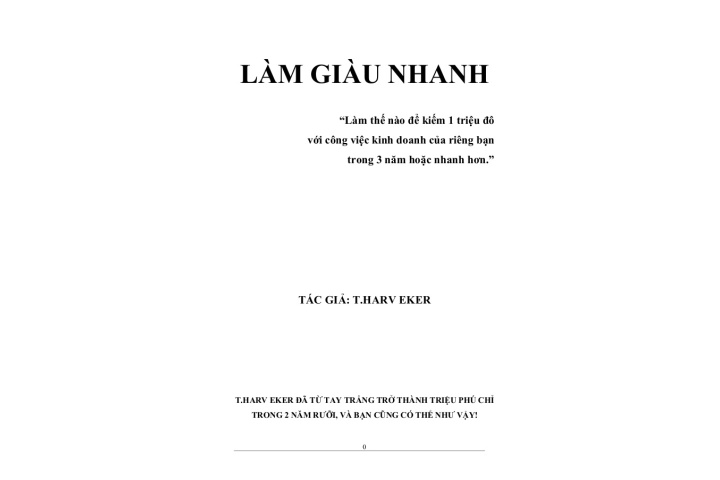 dạy làm giàu nhanh