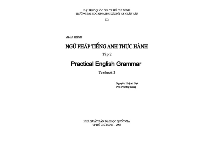NGỮ PHÁP TIẾNG ANH THỰC HÀNH (Practical English Grammar) – Tập 2 ...