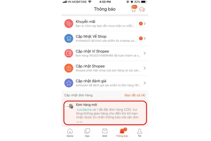 Tôi cần làm gì khi có đơn hàng mới?