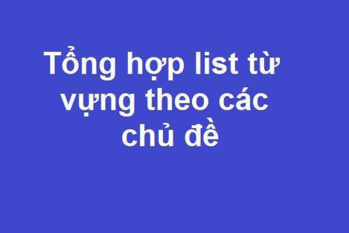 Tổng hợp danh mục từ vựng tiếng Trung theo chủ đề