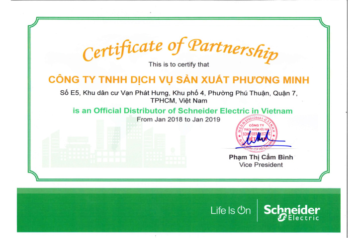 Nhà phân phối Schneider - Thiết bị điện công nghiệp PHƯƠNG MINH