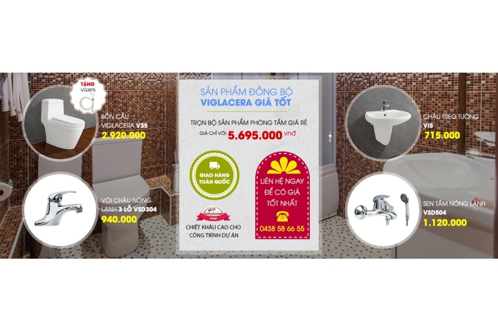 Khuyến mại siêu sốc cùng với bộ sản phẩm Viglacera V35