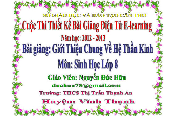 Bài 43. Giới thiệu chung hệ thần kinh - Sinh học 8 - Nguyễn Đức Hữu ...