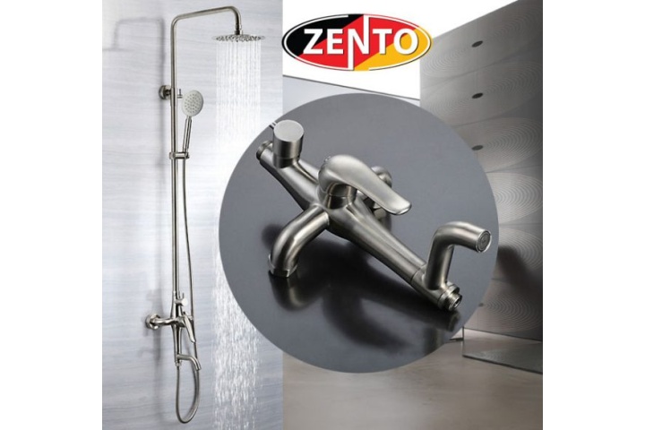 Bộ sen cây tắm nóng lạnh inox Zento SUS8509 - Thiết bị vệ sinh zento