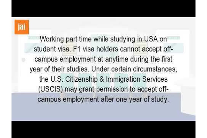 Student Visa Usa Working Part Time