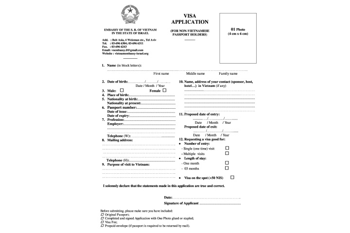 Vietnam Visa Application For Us Citizens