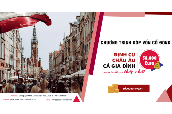 Đầu tư định cư Châu Âu cả gia đình với 50.000EUR | Hoàn vốn 100%