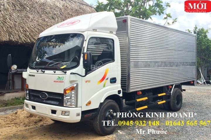 Xe tải Veam 3.5 tấn, xe tải Veam VT350 3T5 thùng mui bạt, màu trắng ...