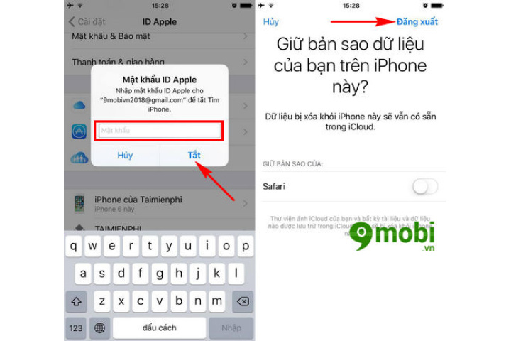 Thay đổi tài khoản iCloud iPhone, đổi Account iCloud iPhone
