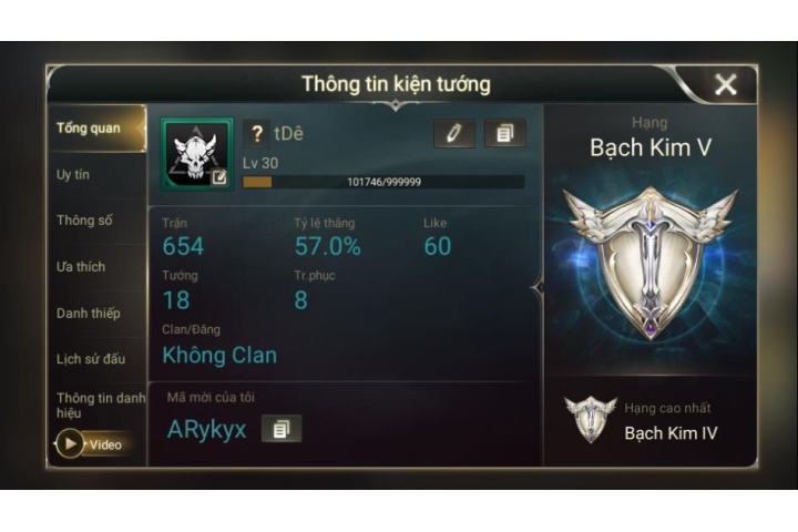 Acc Liên Quân #1318 | Mua Nick Liên Quân Giá Rẻ - AccLienQuan.Mobi
