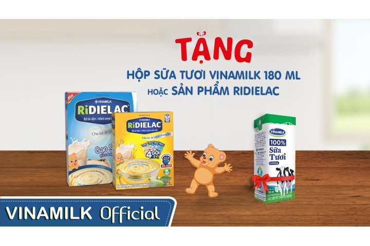 Quảng Cáo Vinamilk – Bột Ăn Dặm RiDielac – Chương Trình Khuyến Mãi ...