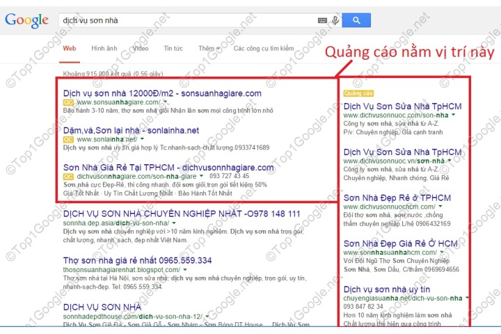 Dịch vụ quảng cáo từ khóa trên google adwords