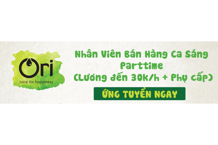 Nhân Viên Bán Hàng Ca Sáng Parttime (Lương đến 30k/h + Phụ cấp ...