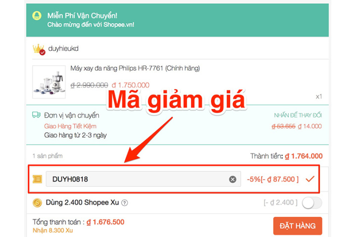 Mã Giảm Giá Shopee tháng 05/2019, Voucher Shopee khuyến mãi HOT