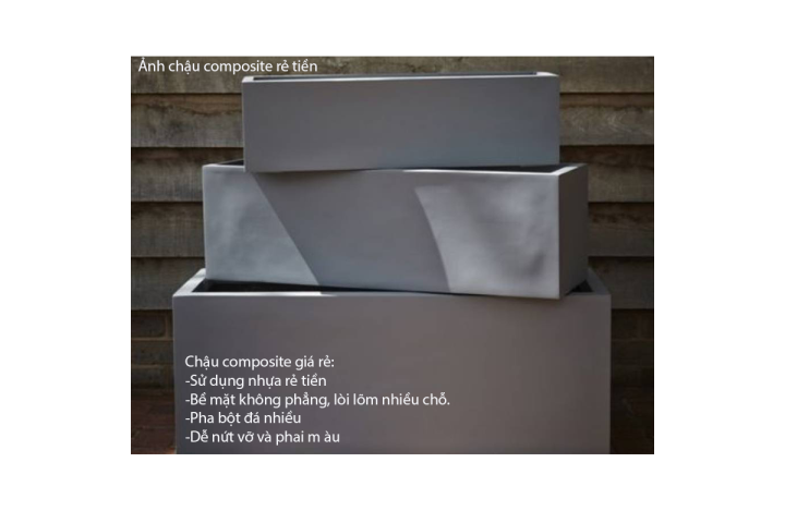 Giá chậu composite trên thị trường hiện nay - Thật hư chất lượng ra sao?