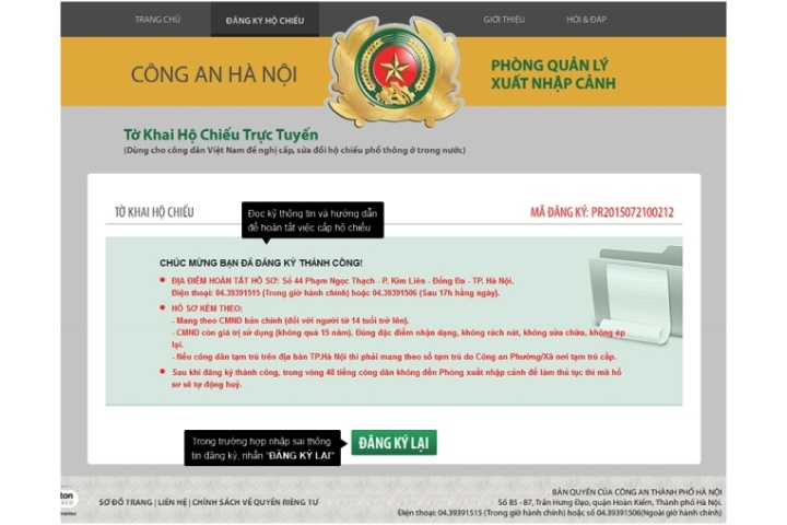Hướng dẫn cách làm Hộ chiếu online qua mạng tại Hà Nội và TP. HCM