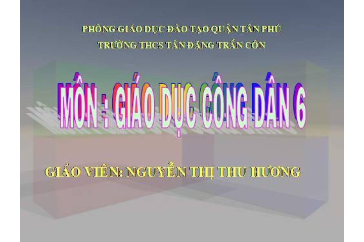 Bài 14. Thực hiện trật tự, an toàn giao thông - GDCD 6 - Trần Anh ...