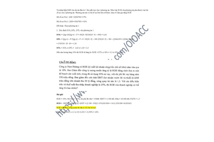 Các dạng bài tập tài chính doanh nghiệp (có đáp án +công thức giải ...