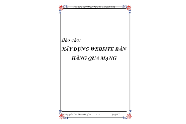 Báo Cáo - Xây Dựng Website Bán Hàng Qua Mạng - Khoaluan.vn