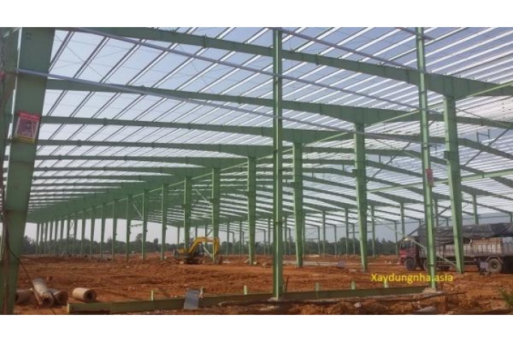 Báo giá xây dựng nhà xưởng 450.000 đ/m2 - nhà kho - nhà thép tiền chế.