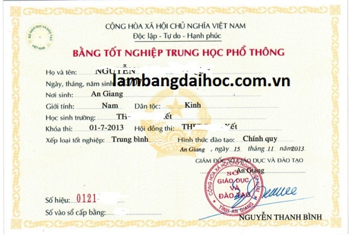 Những lưu ý khi làm bằng cấp 3 có học bạ kèm theo