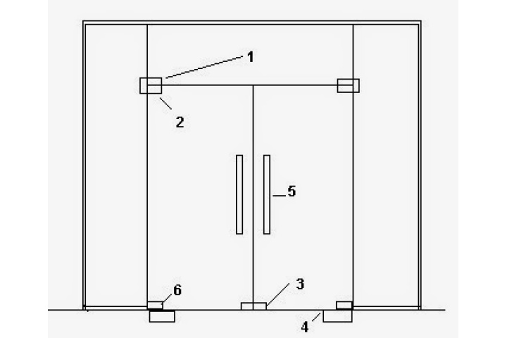 Cửa kính bản lề sàn