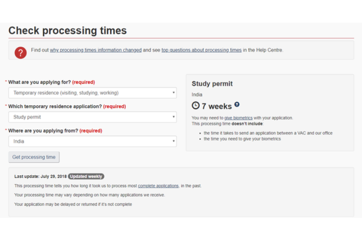 Canada Student Visa Extension Processing Time