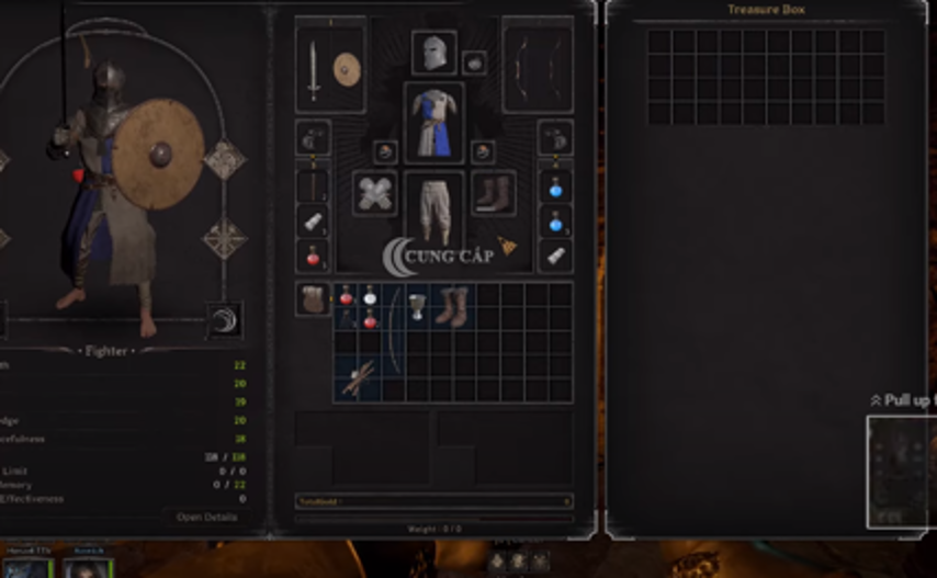 The Fighter in Dark in Darker is the Mario-like character