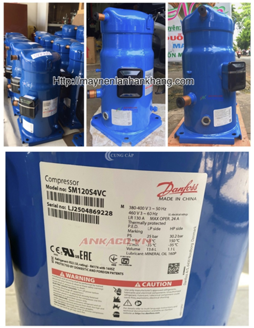 block máy nén Danfoss scroll 10hp SM120T4VC