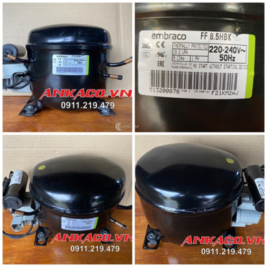 block máy nén Embraco  1/4 HP FF8,5HBK