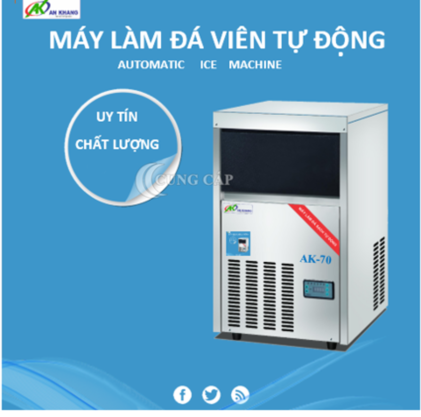 Máy đá viên khối lượng 30kg/24h cho hộ gia đình giá rẻ