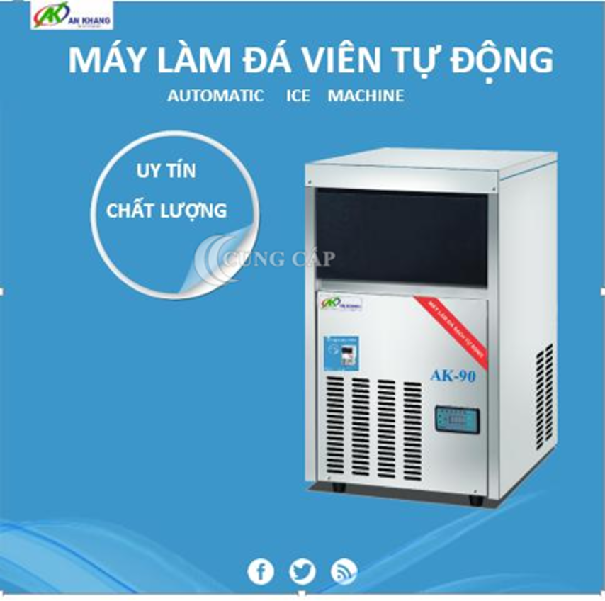Máy đá viên công suất nhỏ AK90 khối lượng 40kg/24h