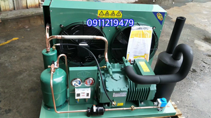 Thi công cụm máy nén bitzer 5hp 4DES-5 cho kho lạnh
