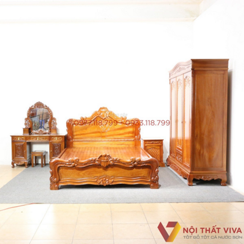 Combo phòng ngủ gỗ tự nhiên - Nội Thất Viva