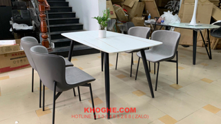 Bộ bàn ăn mặt đá 4 ghế hiện đại MD-B90